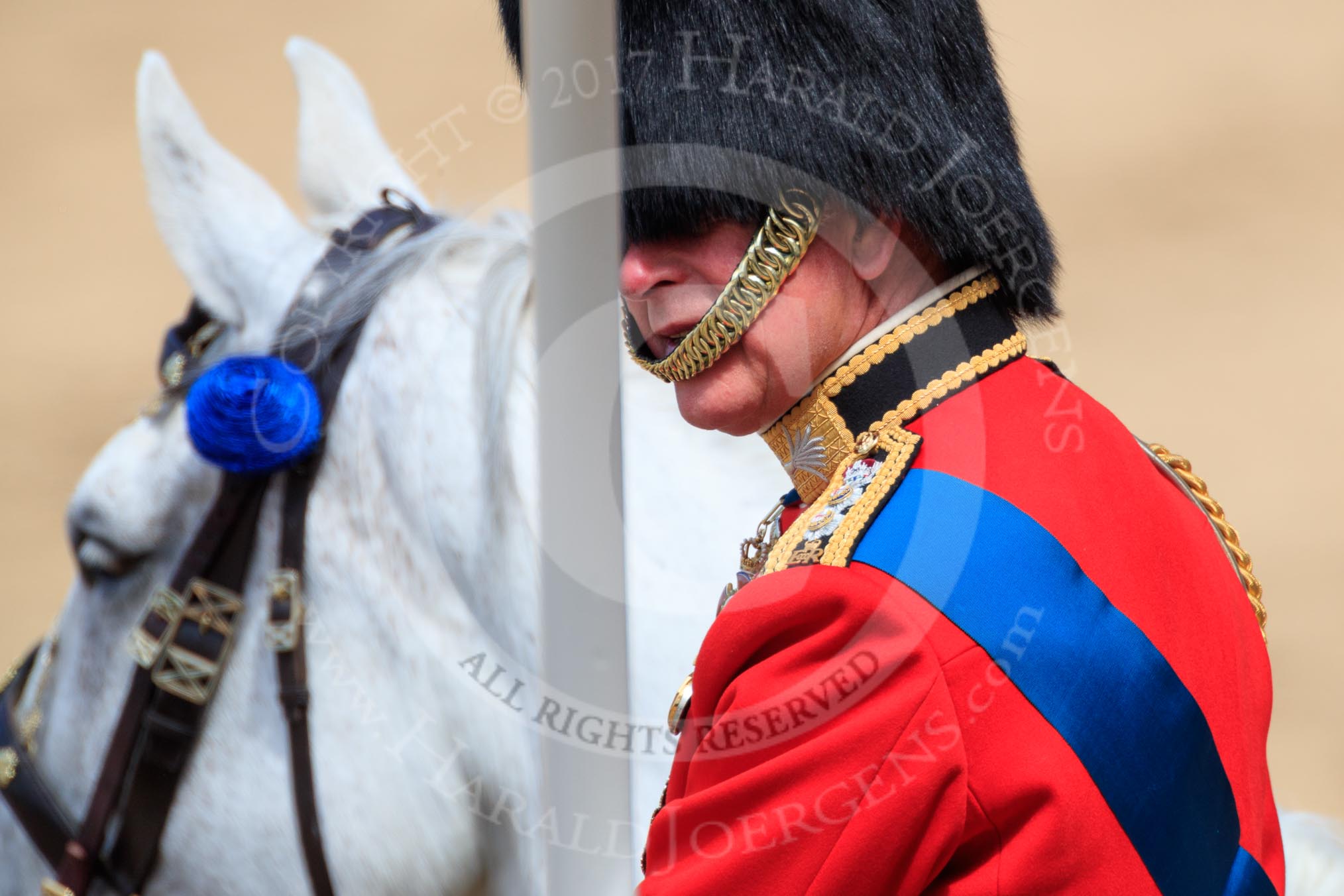 during Trooping the Colour {iptcyear4}, The Queen's Birthday Parade at Horse Guards Parade, Westminster, London, 9 June 2018, 11:17.
