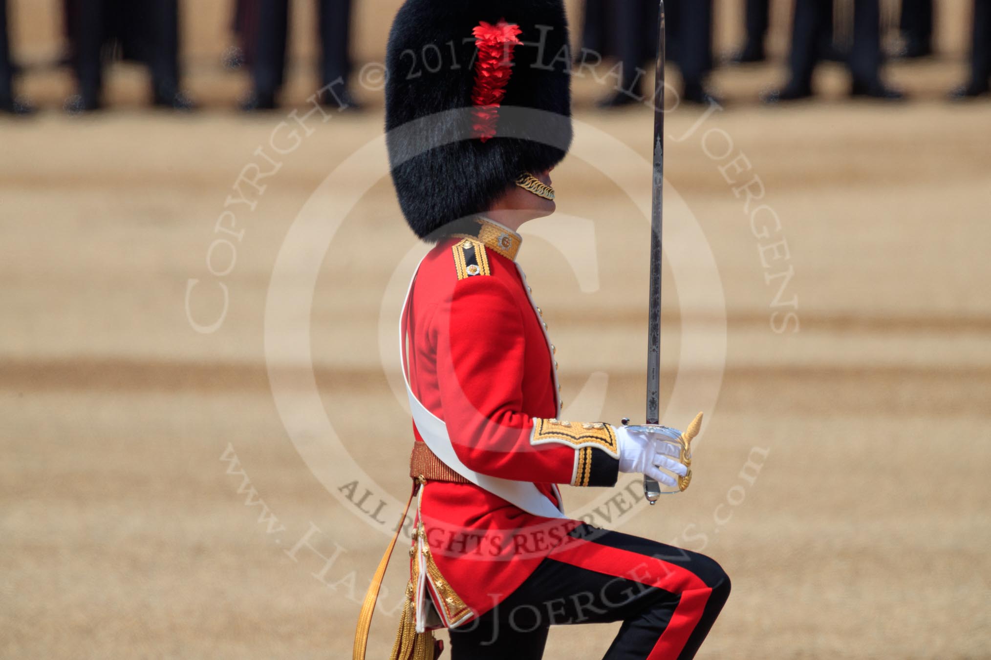 during Trooping the Colour {iptcyear4}, The Queen's Birthday Parade at Horse Guards Parade, Westminster, London, 9 June 2018, 11:18.
