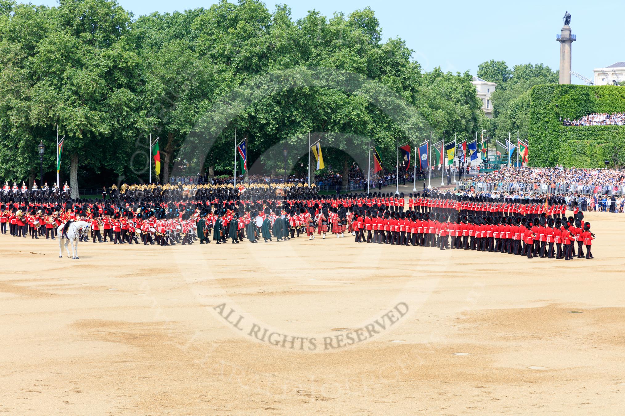 during Trooping the Colour {iptcyear4}, The Queen's Birthday Parade at Horse Guards Parade, Westminster, London, 9 June 2018, 11:23.