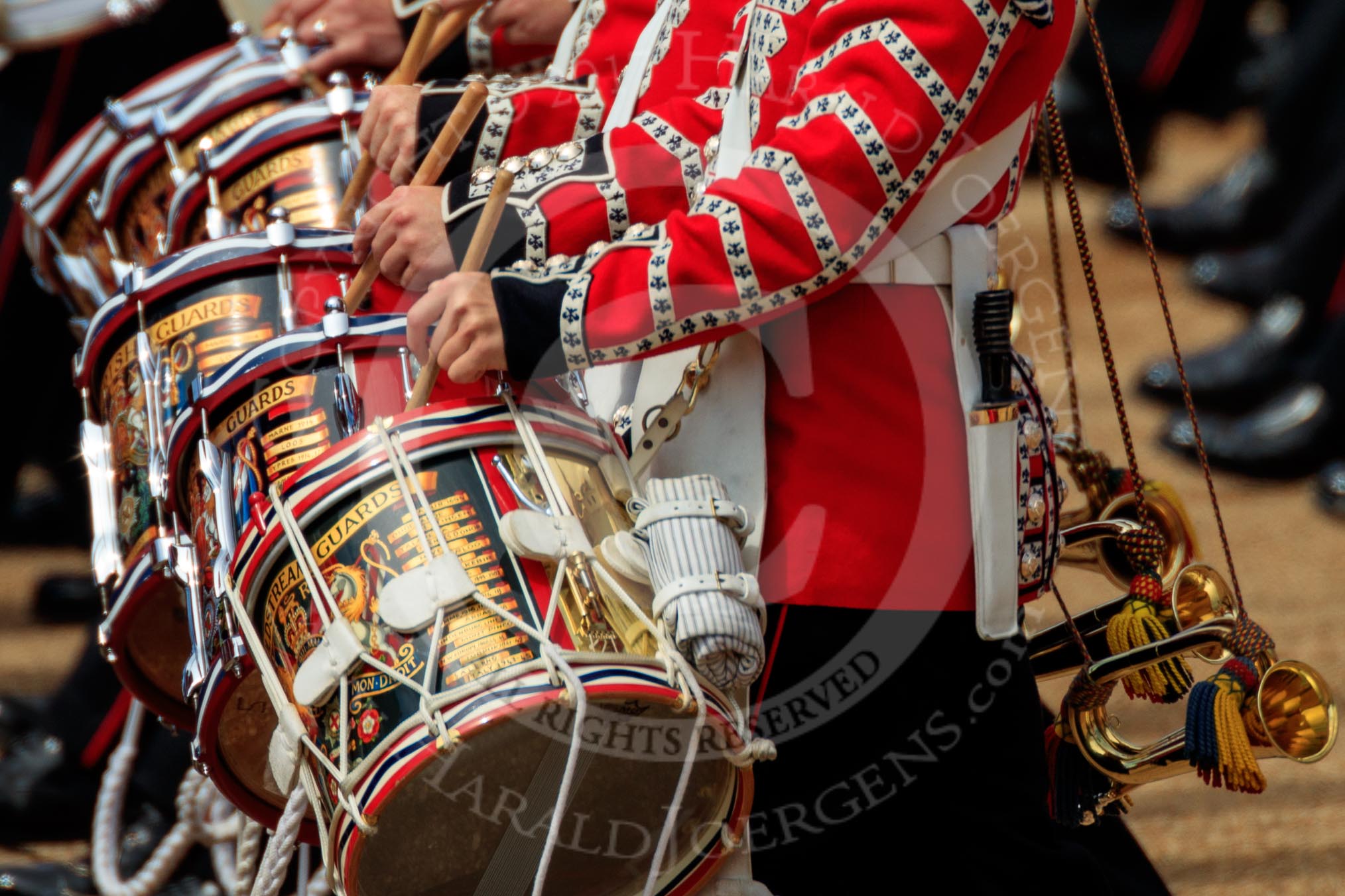 during Trooping the Colour {iptcyear4}, The Queen's Birthday Parade at Horse Guards Parade, Westminster, London, 9 June 2018, 11:26.