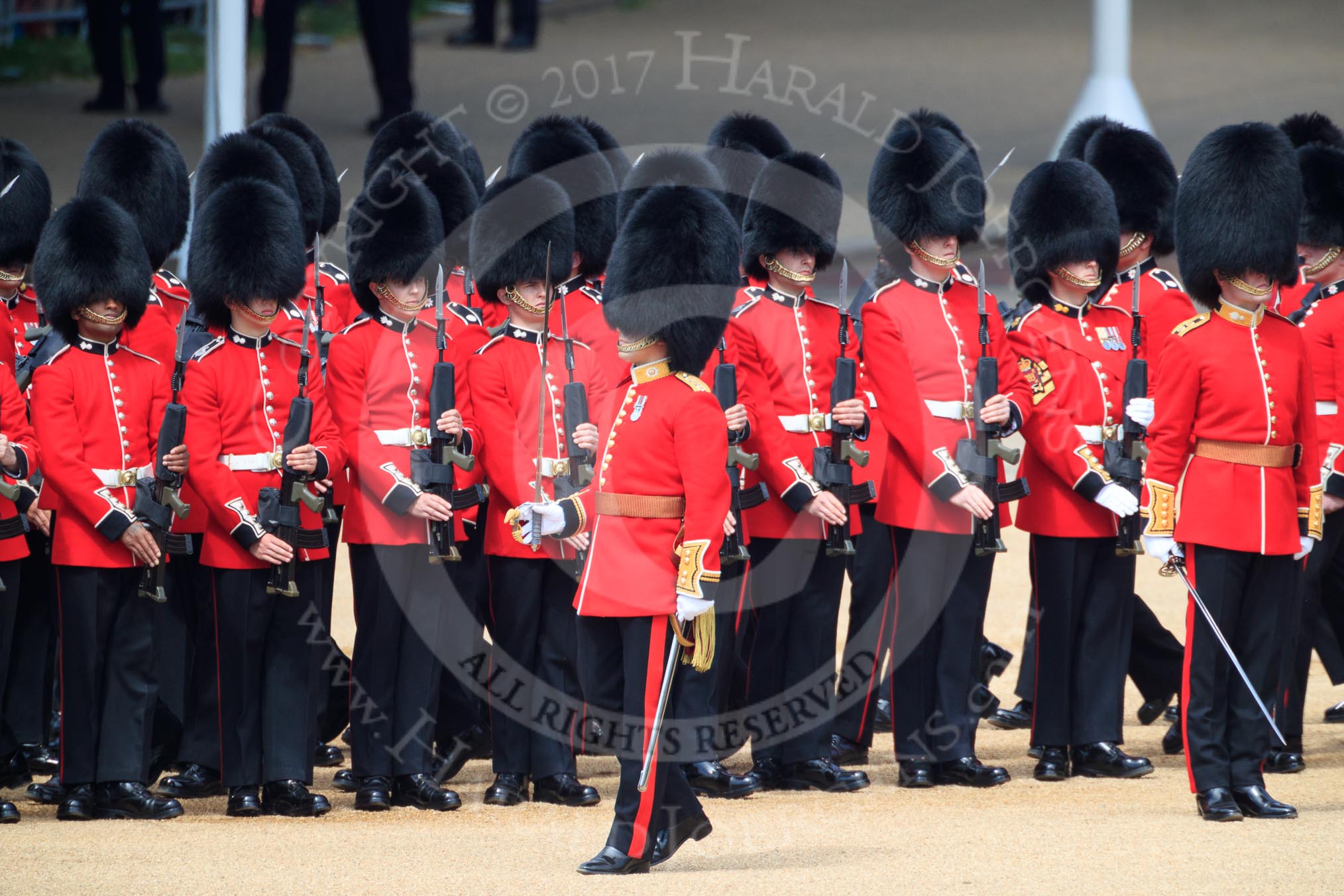 during Trooping the Colour {iptcyear4}, The Queen's Birthday Parade at Horse Guards Parade, Westminster, London, 9 June 2018, 11:26.