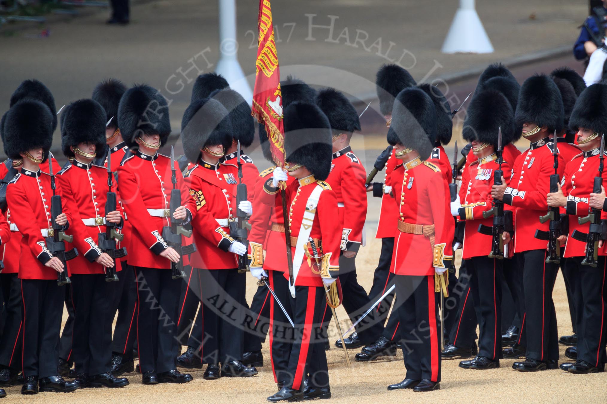 during Trooping the Colour {iptcyear4}, The Queen's Birthday Parade at Horse Guards Parade, Westminster, London, 9 June 2018, 11:26.
