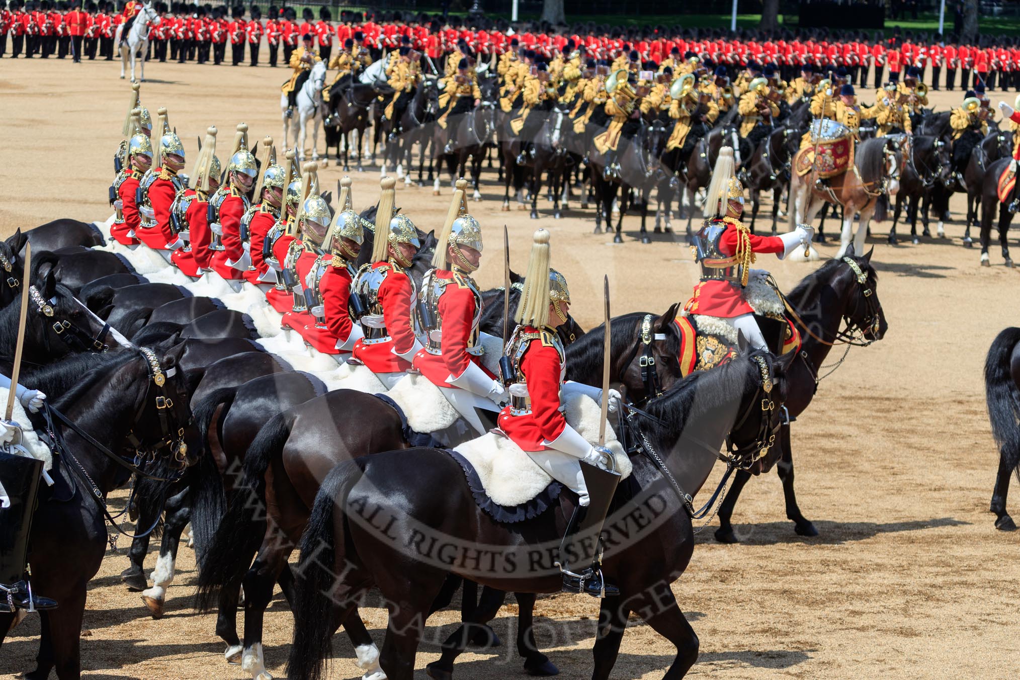 during Trooping the Colour {iptcyear4}, The Queen's Birthday Parade at Horse Guards Parade, Westminster, London, 9 June 2018, 11:59.