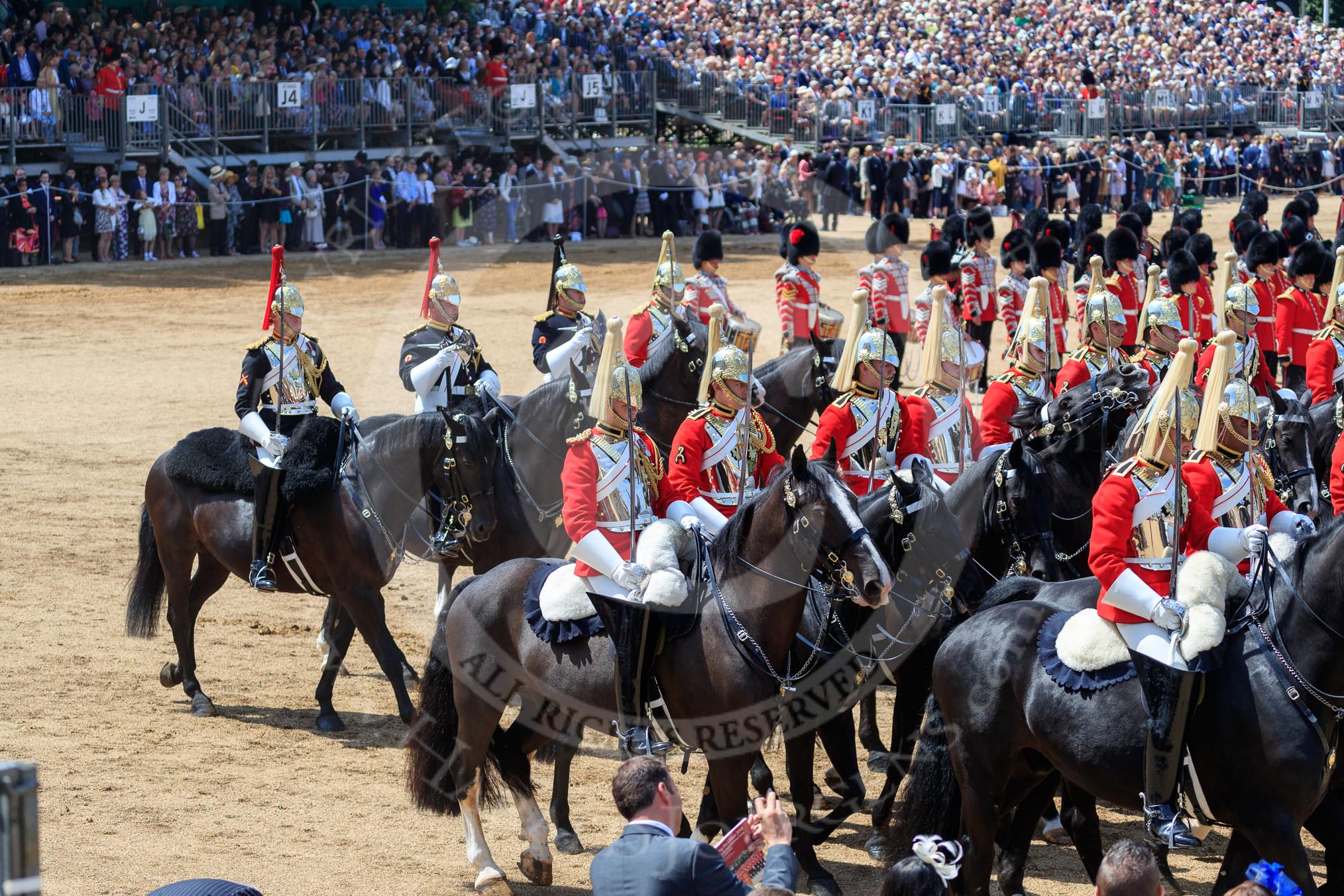 during Trooping the Colour {iptcyear4}, The Queen's Birthday Parade at Horse Guards Parade, Westminster, London, 9 June 2018, 11:59.