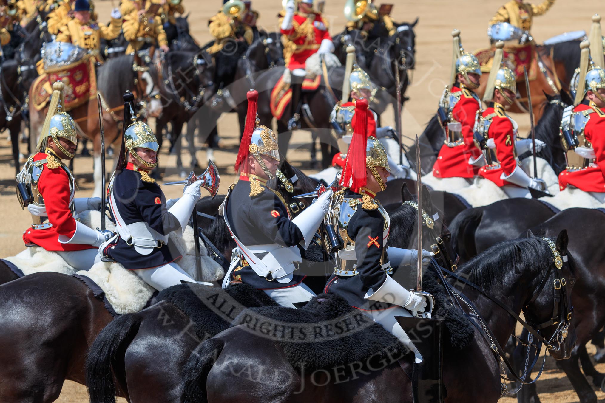 during Trooping the Colour {iptcyear4}, The Queen's Birthday Parade at Horse Guards Parade, Westminster, London, 9 June 2018, 12:00.