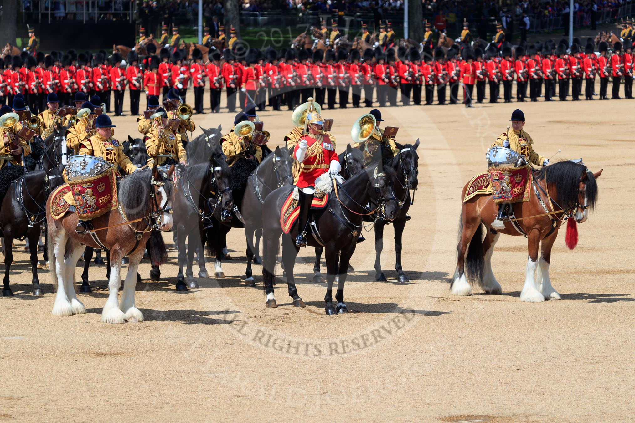 during Trooping the Colour {iptcyear4}, The Queen's Birthday Parade at Horse Guards Parade, Westminster, London, 9 June 2018, 12:00.