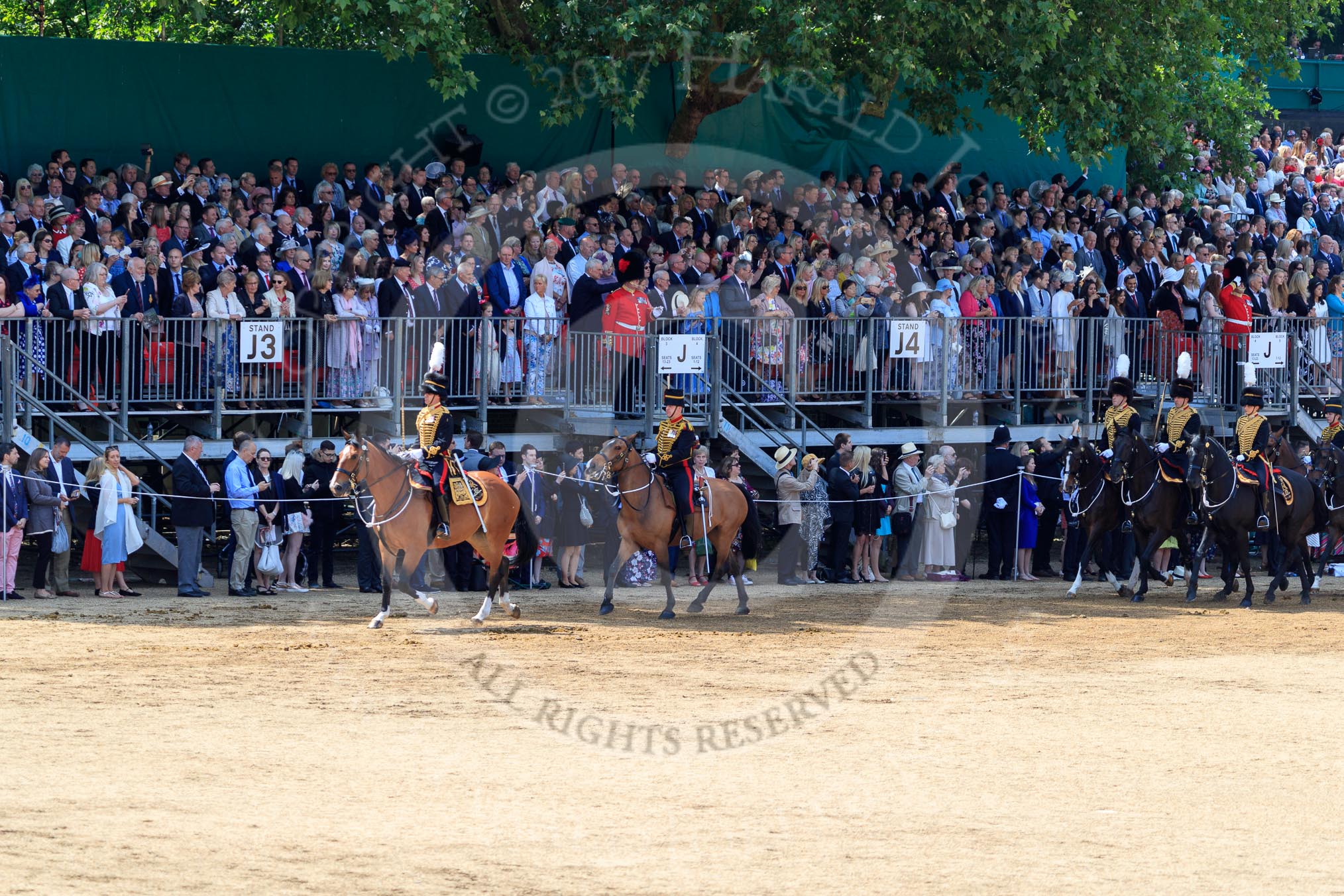 during Trooping the Colour {iptcyear4}, The Queen's Birthday Parade at Horse Guards Parade, Westminster, London, 9 June 2018, 12:01.