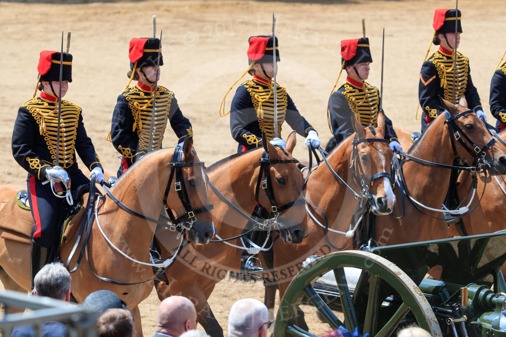 during Trooping the Colour {iptcyear4}, The Queen's Birthday Parade at Horse Guards Parade, Westminster, London, 9 June 2018, 12:02.