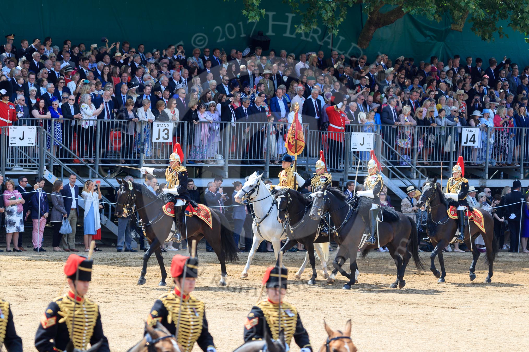 during Trooping the Colour {iptcyear4}, The Queen's Birthday Parade at Horse Guards Parade, Westminster, London, 9 June 2018, 12:02.