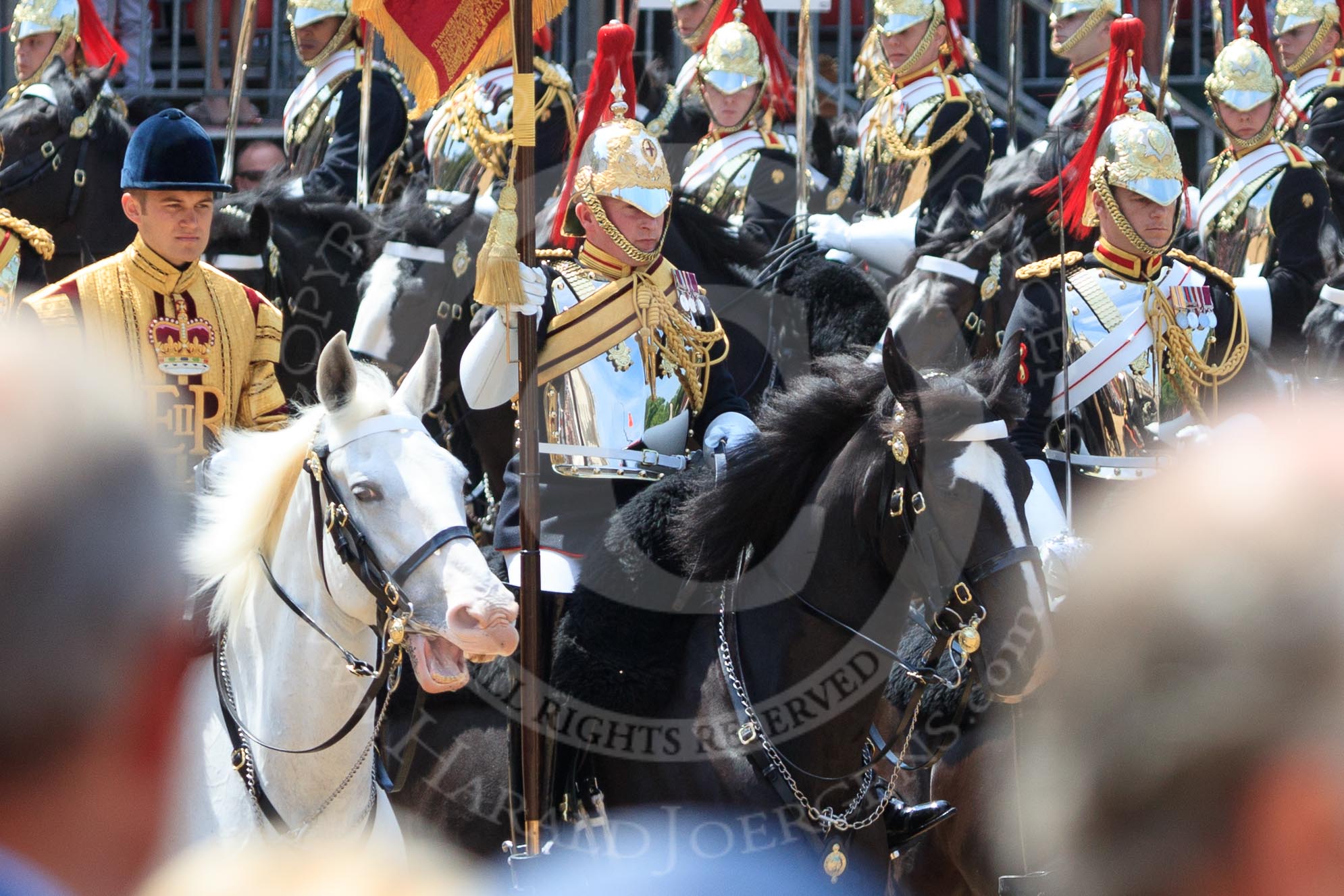 during Trooping the Colour {iptcyear4}, The Queen's Birthday Parade at Horse Guards Parade, Westminster, London, 9 June 2018, 12:02.