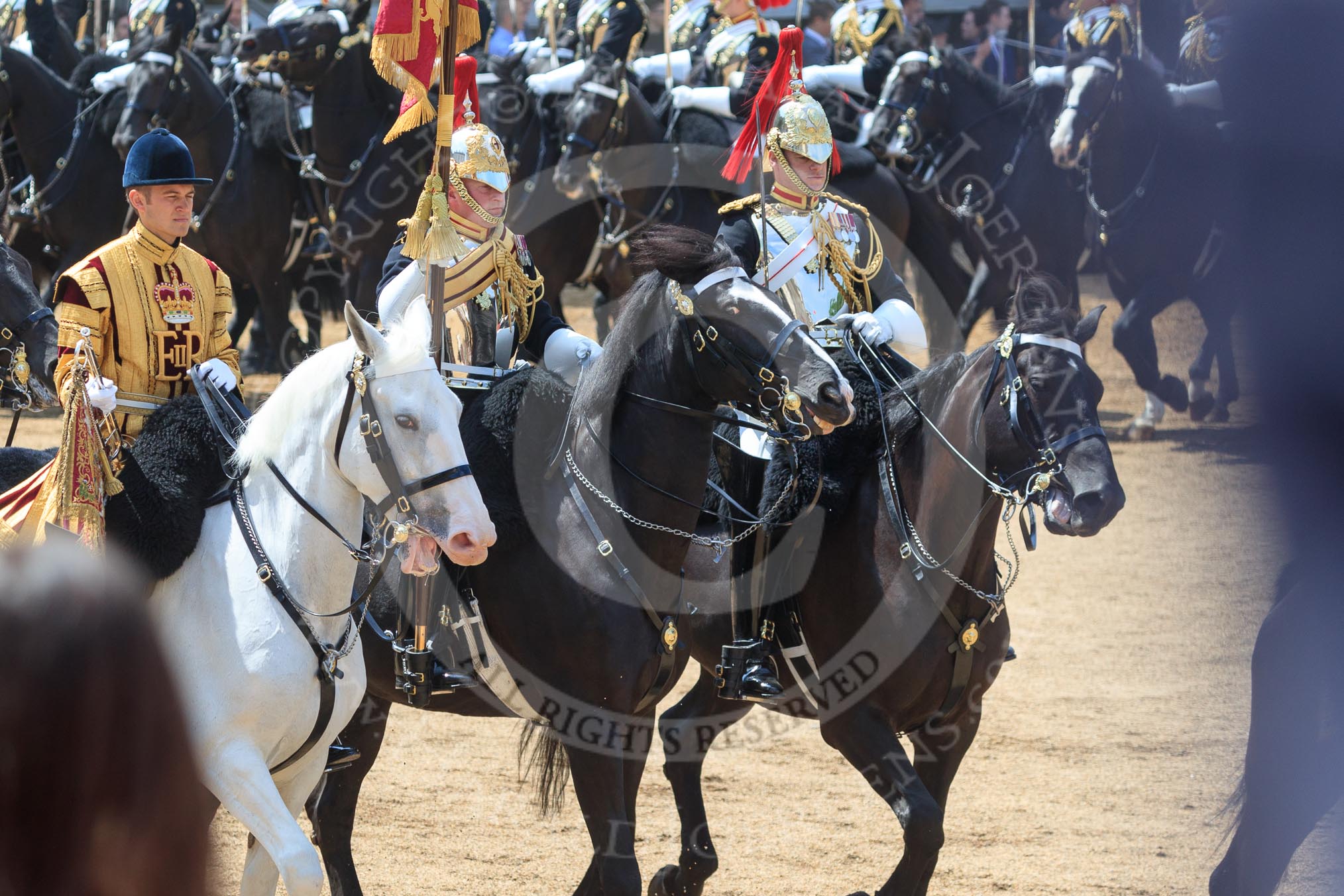during Trooping the Colour {iptcyear4}, The Queen's Birthday Parade at Horse Guards Parade, Westminster, London, 9 June 2018, 12:02.