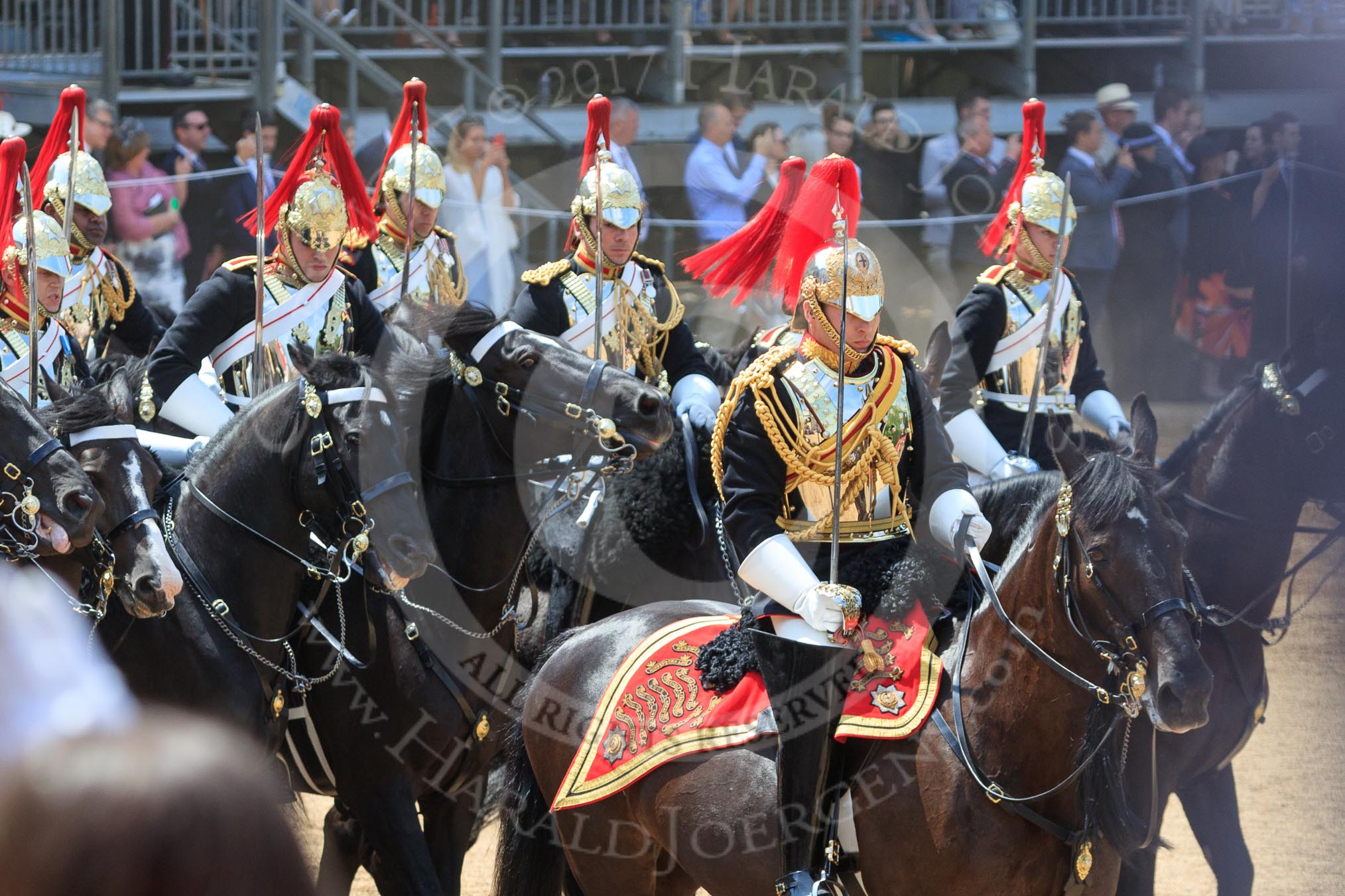 during Trooping the Colour {iptcyear4}, The Queen's Birthday Parade at Horse Guards Parade, Westminster, London, 9 June 2018, 12:02.