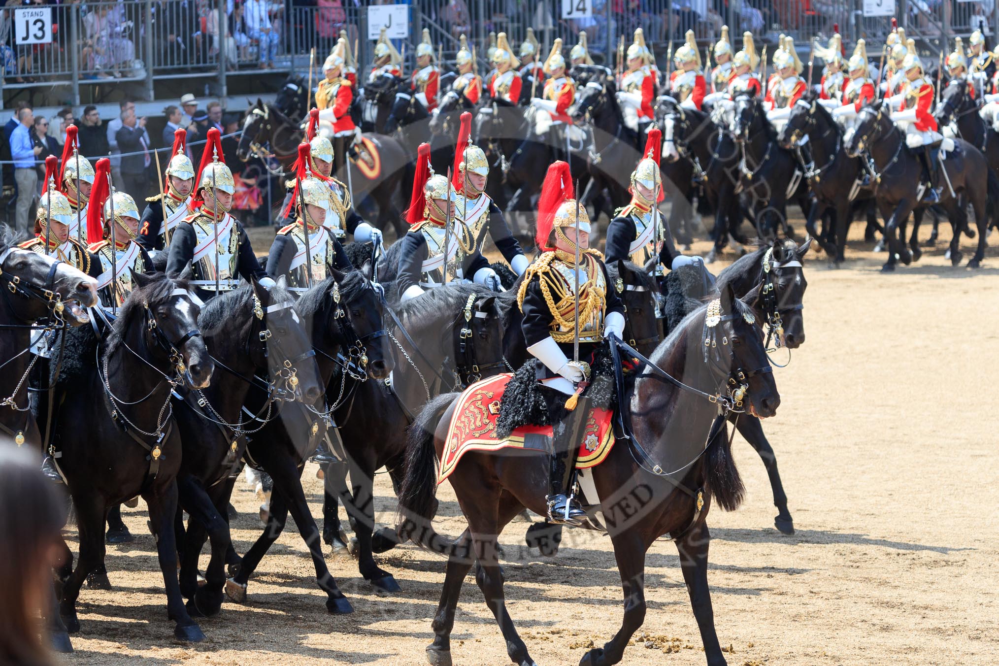 during Trooping the Colour {iptcyear4}, The Queen's Birthday Parade at Horse Guards Parade, Westminster, London, 9 June 2018, 12:03.