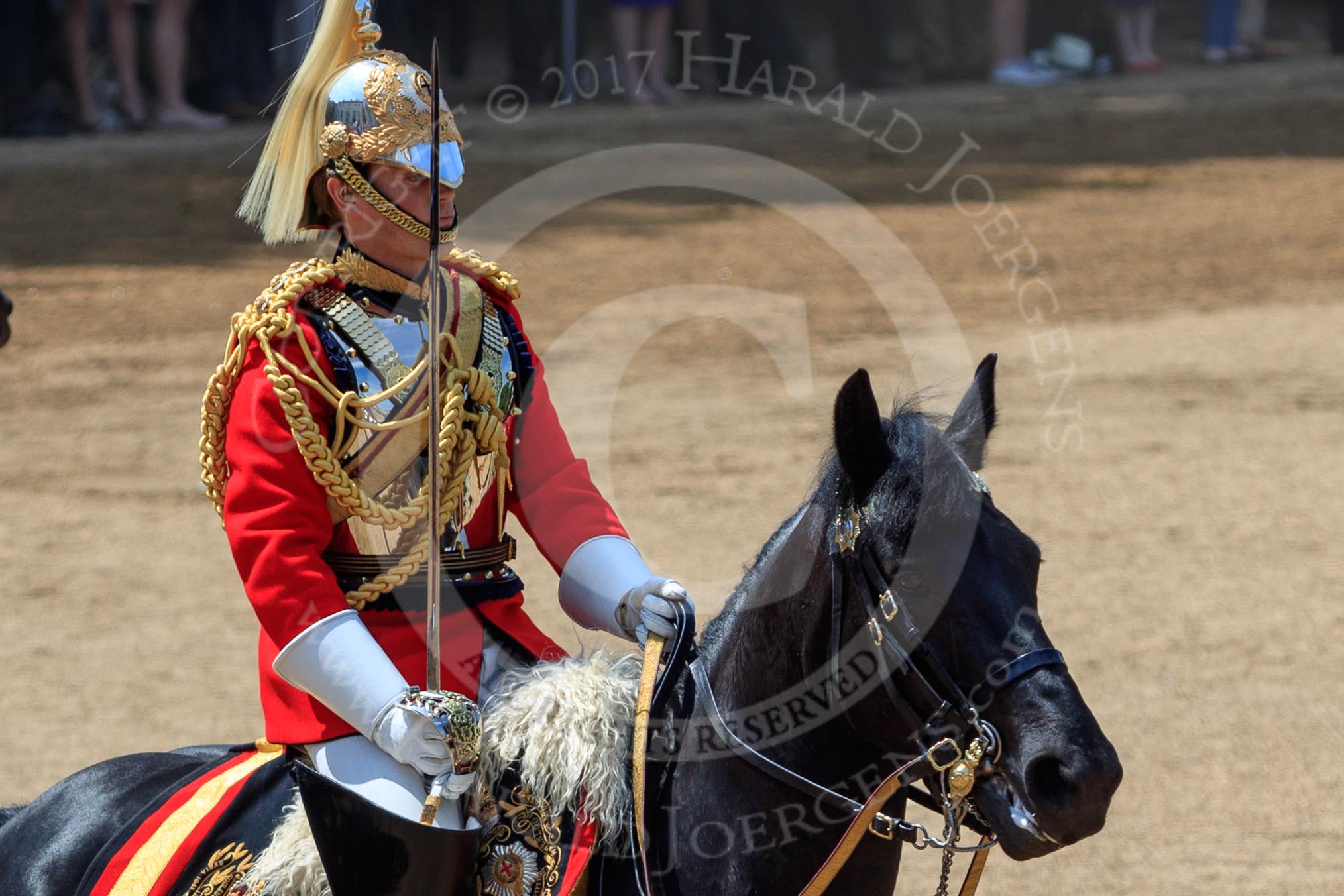 during Trooping the Colour {iptcyear4}, The Queen's Birthday Parade at Horse Guards Parade, Westminster, London, 9 June 2018, 12:03.
