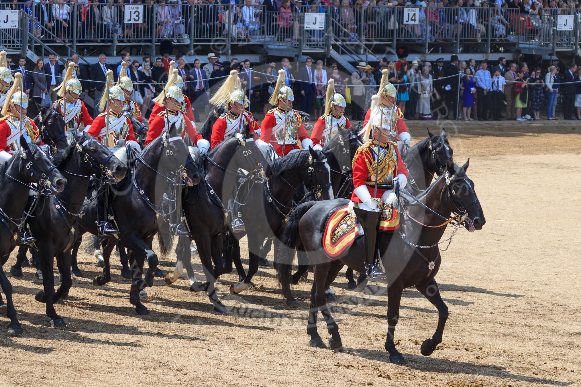 during Trooping the Colour {iptcyear4}, The Queen's Birthday Parade at Horse Guards Parade, Westminster, London, 9 June 2018, 12:03.
