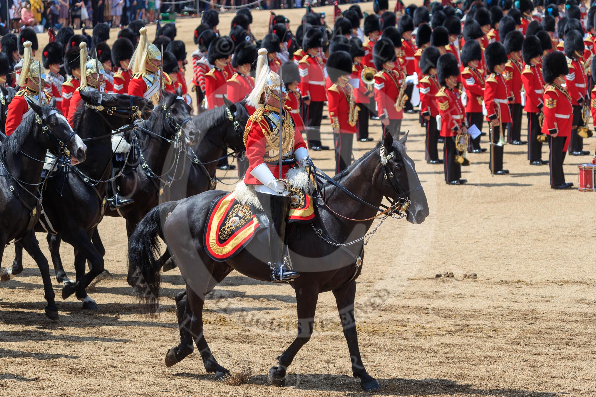 during Trooping the Colour {iptcyear4}, The Queen's Birthday Parade at Horse Guards Parade, Westminster, London, 9 June 2018, 12:03.