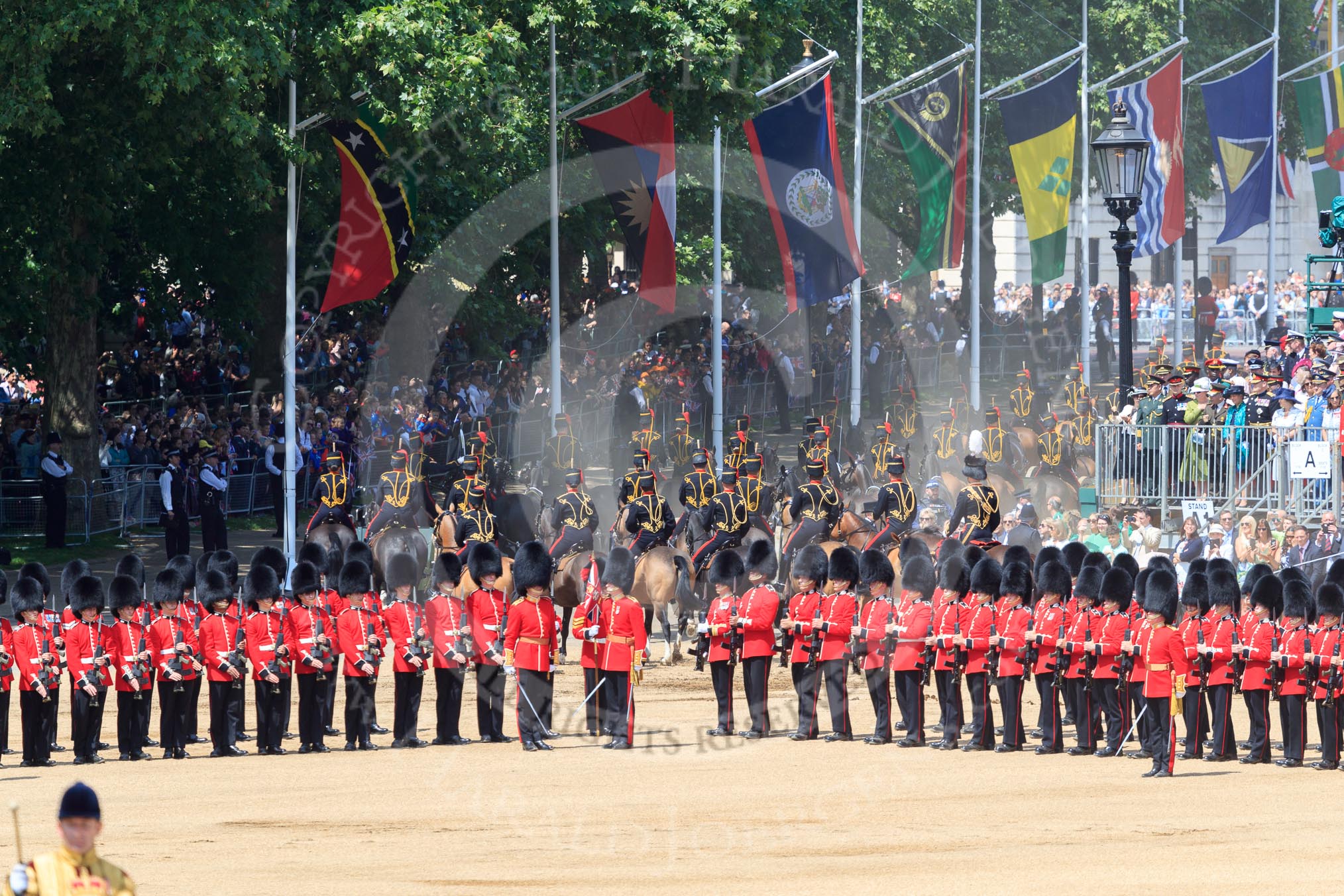 during Trooping the Colour {iptcyear4}, The Queen's Birthday Parade at Horse Guards Parade, Westminster, London, 9 June 2018, 12:03.