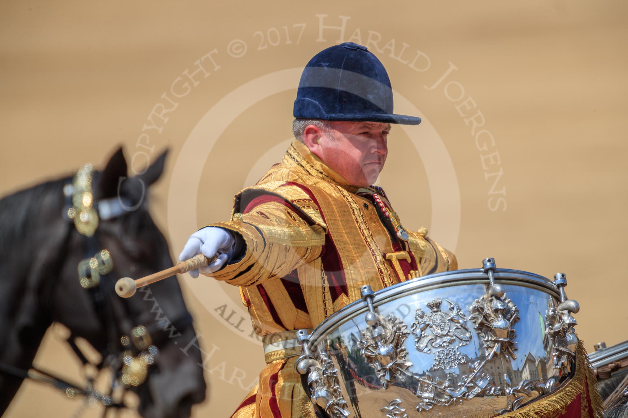 during Trooping the Colour {iptcyear4}, The Queen's Birthday Parade at Horse Guards Parade, Westminster, London, 9 June 2018, 12:04.