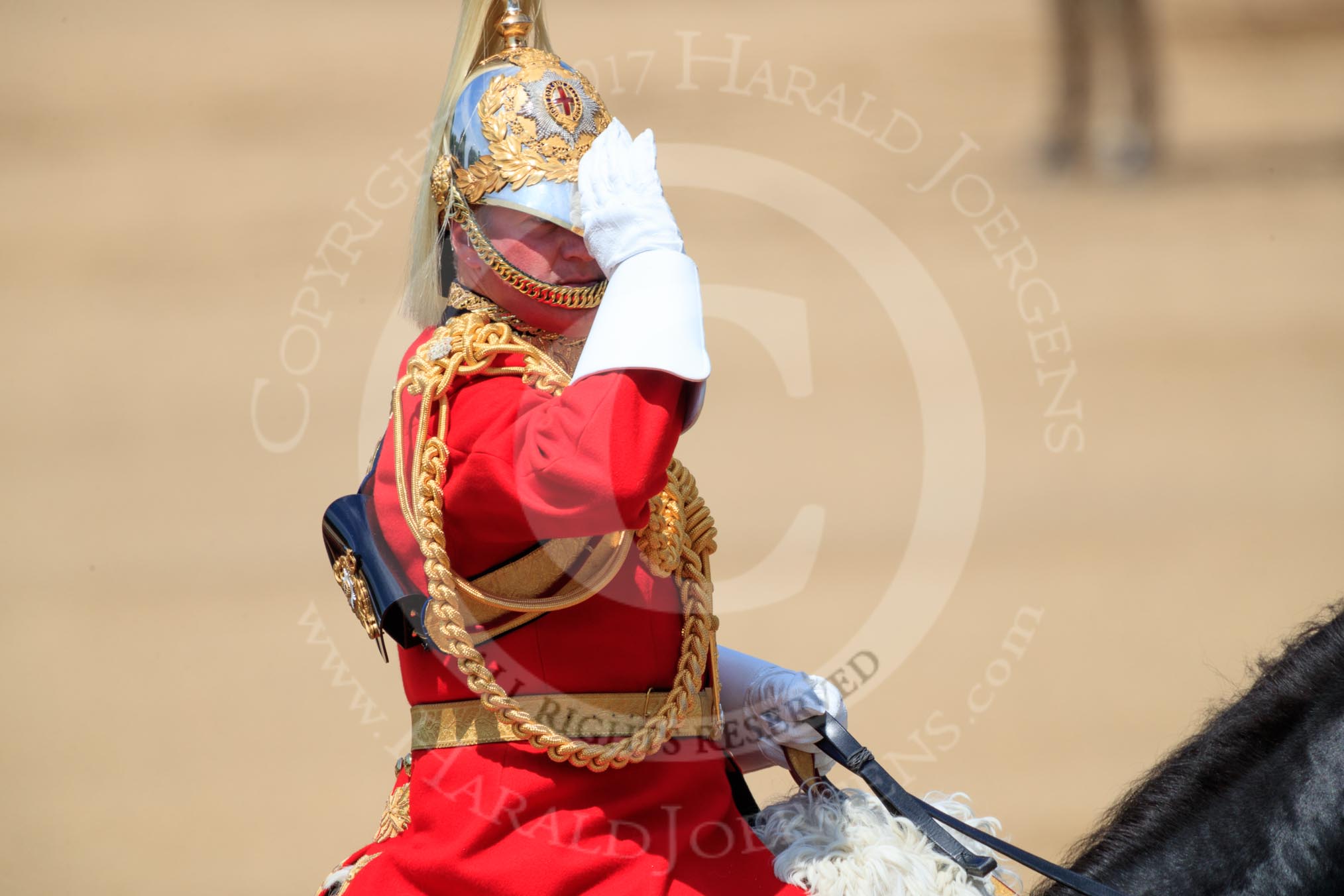 during Trooping the Colour {iptcyear4}, The Queen's Birthday Parade at Horse Guards Parade, Westminster, London, 9 June 2018, 12:04.