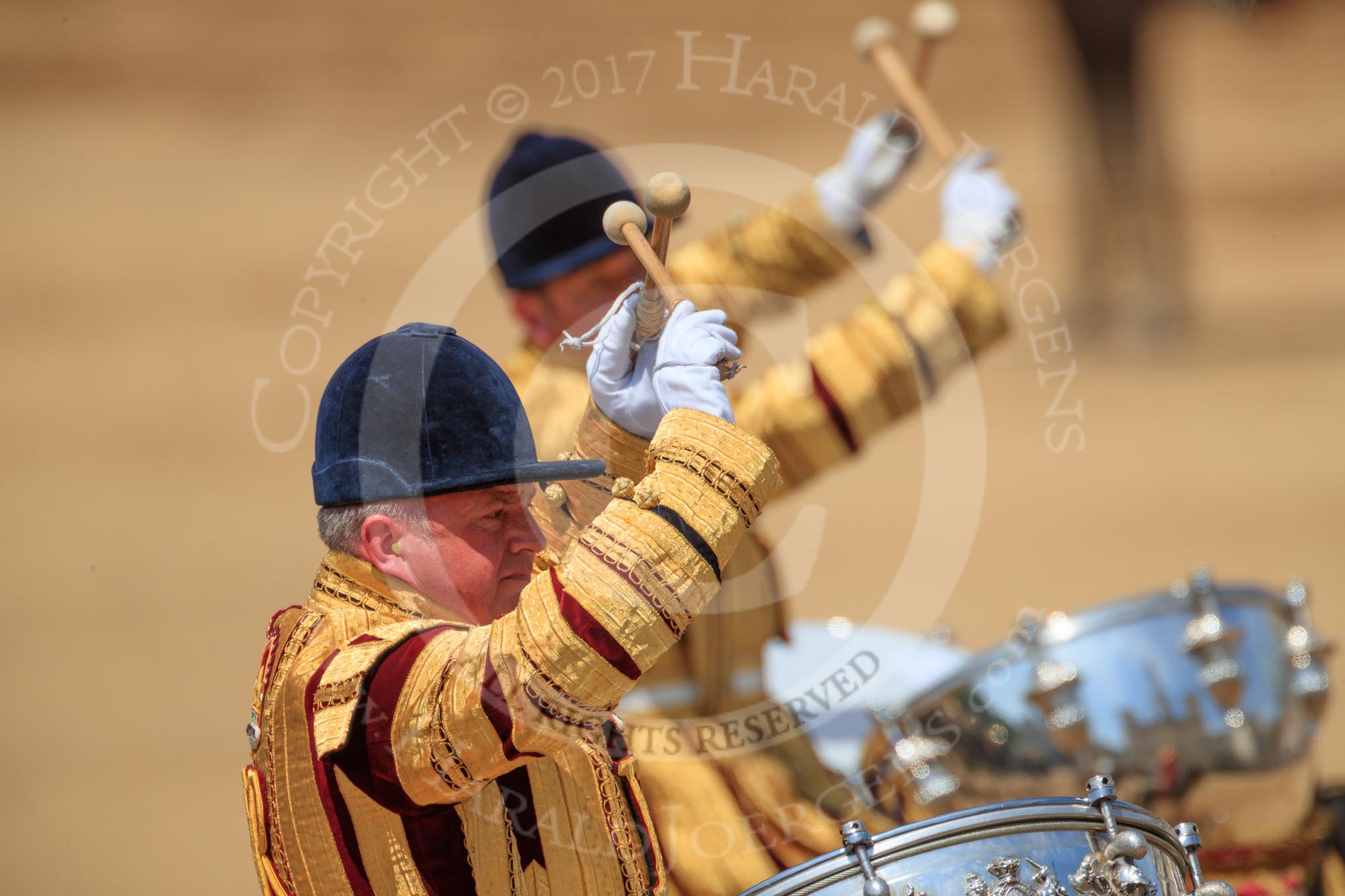 during Trooping the Colour {iptcyear4}, The Queen's Birthday Parade at Horse Guards Parade, Westminster, London, 9 June 2018, 12:04.