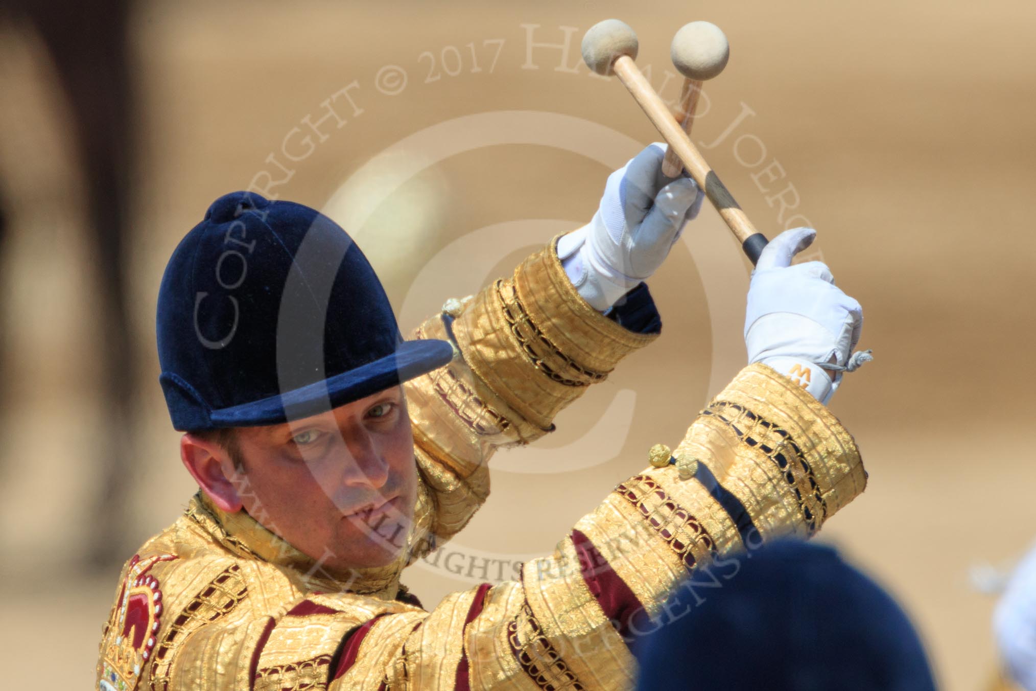 during Trooping the Colour {iptcyear4}, The Queen's Birthday Parade at Horse Guards Parade, Westminster, London, 9 June 2018, 12:04.