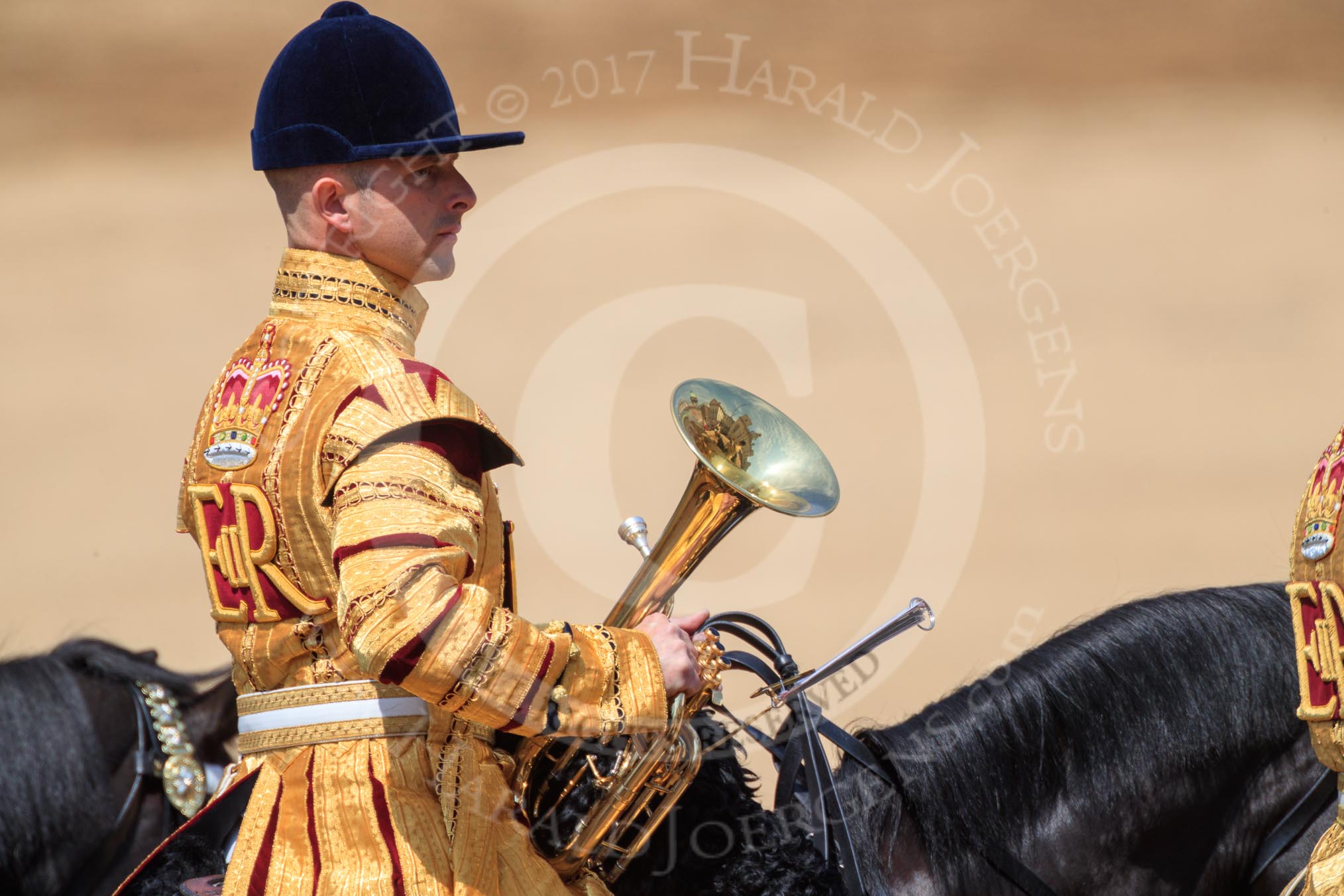 during Trooping the Colour {iptcyear4}, The Queen's Birthday Parade at Horse Guards Parade, Westminster, London, 9 June 2018, 12:04.