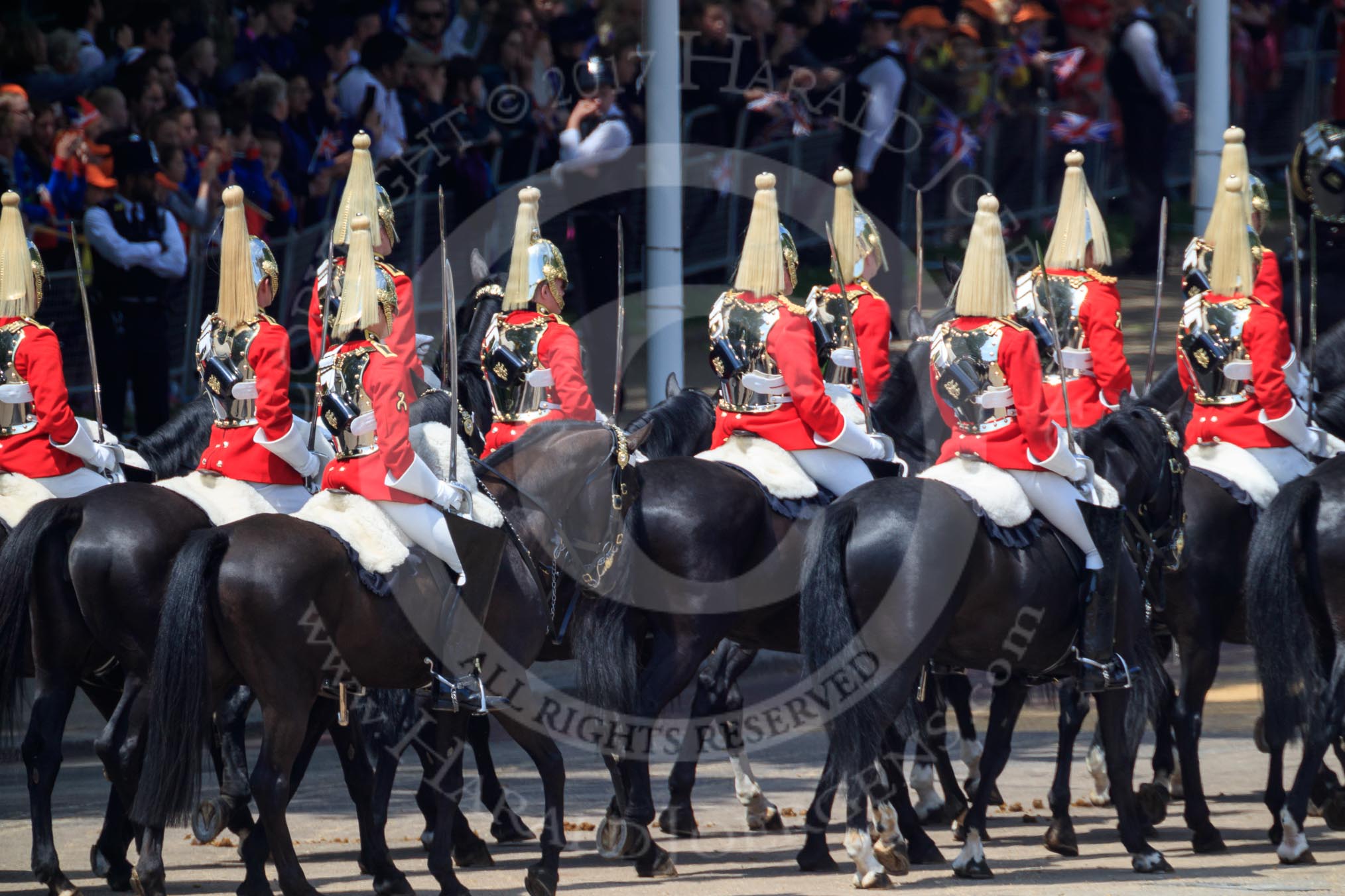 during Trooping the Colour {iptcyear4}, The Queen's Birthday Parade at Horse Guards Parade, Westminster, London, 9 June 2018, 12:11.