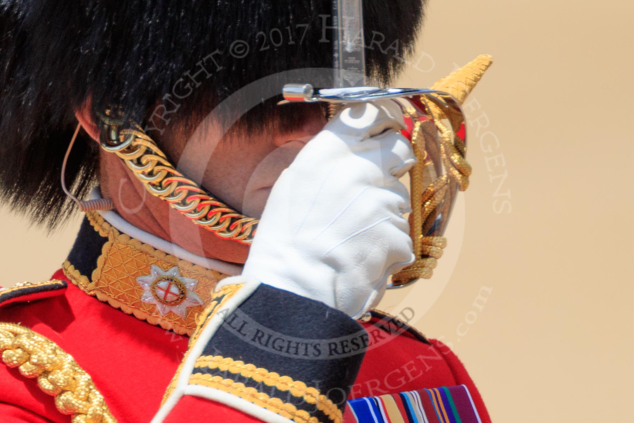 during Trooping the Colour {iptcyear4}, The Queen's Birthday Parade at Horse Guards Parade, Westminster, London, 9 June 2018, 12:12.