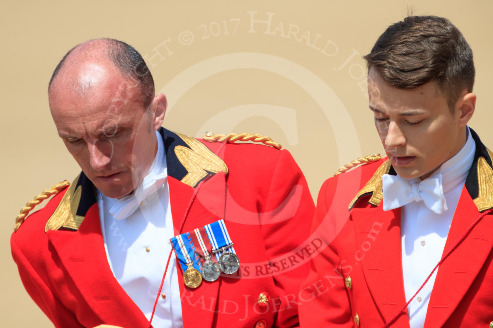 during Trooping the Colour {iptcyear4}, The Queen's Birthday Parade at Horse Guards Parade, Westminster, London, 9 June 2018, 12:14.