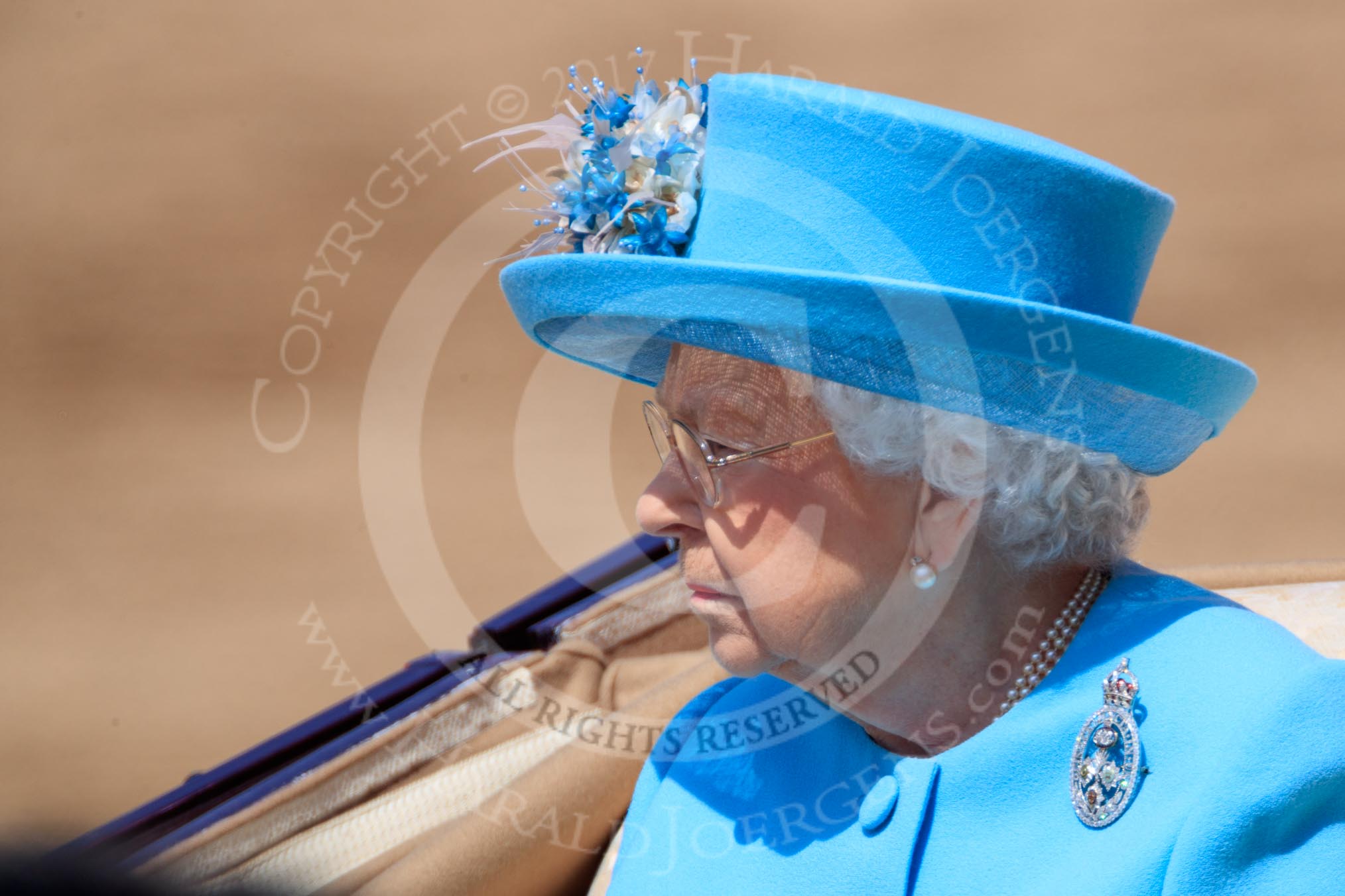 during Trooping the Colour {iptcyear4}, The Queen's Birthday Parade at Horse Guards Parade, Westminster, London, 9 June 2018, 12:15.