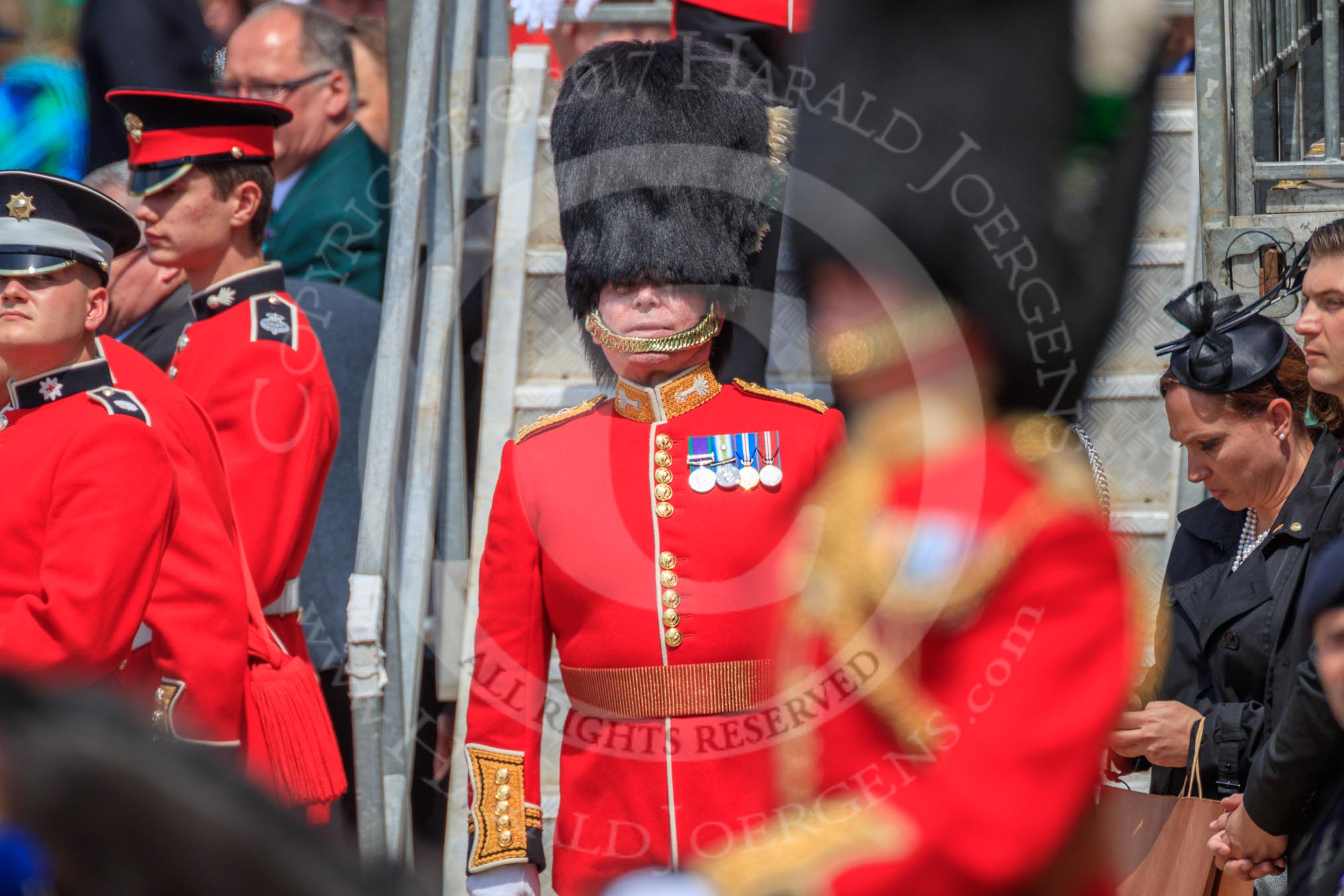 during Trooping the Colour {iptcyear4}, The Queen's Birthday Parade at Horse Guards Parade, Westminster, London, 9 June 2018, 12:17.
