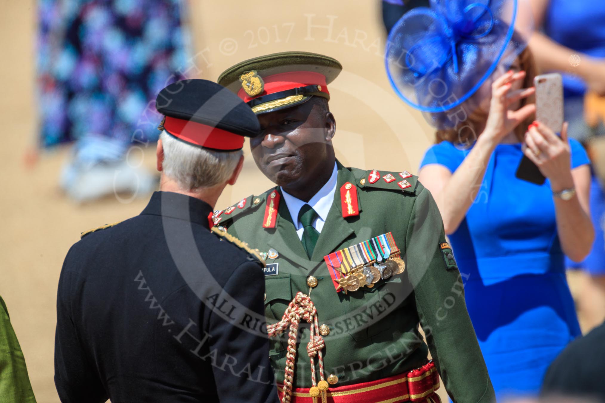 during Trooping the Colour {iptcyear4}, The Queen's Birthday Parade at Horse Guards Parade, Westminster, London, 9 June 2018, 12:30.