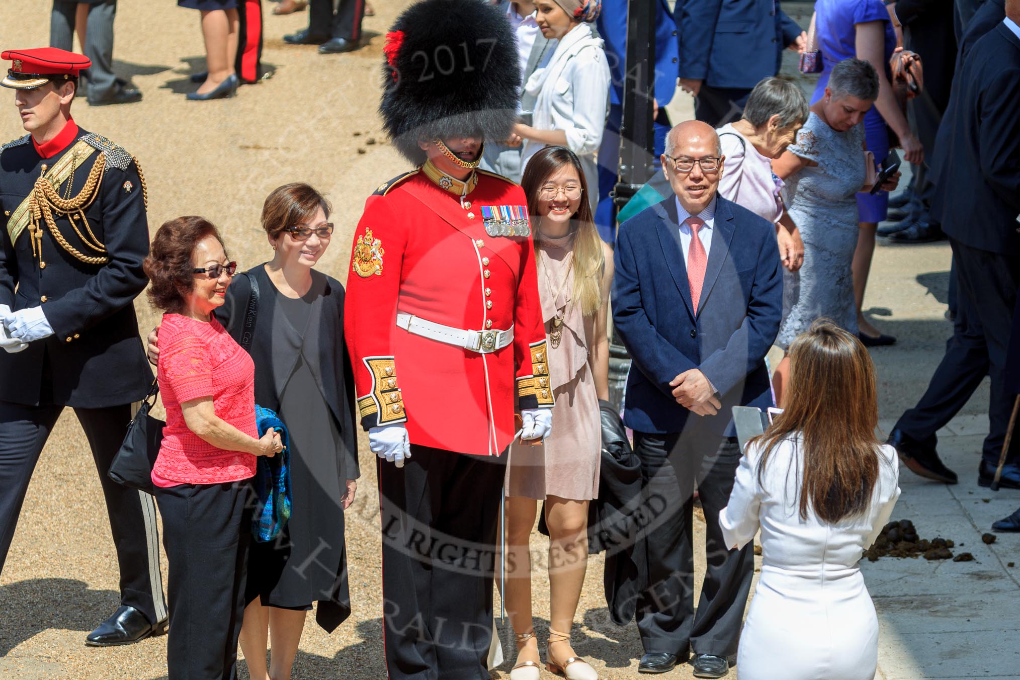 during Trooping the Colour {iptcyear4}, The Queen's Birthday Parade at Horse Guards Parade, Westminster, London, 9 June 2018, 12:33.