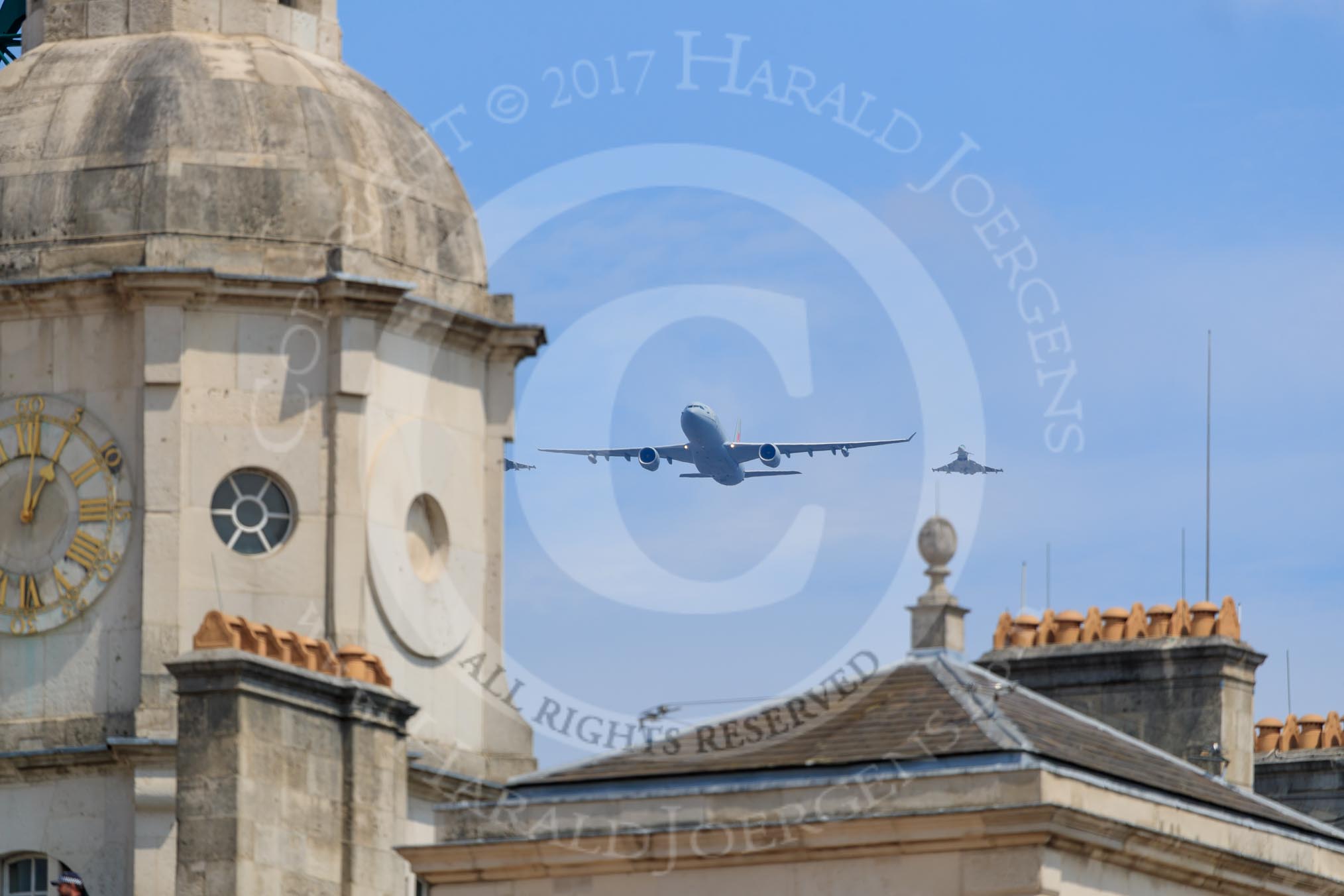 during Trooping the Colour {iptcyear4}, The Queen's Birthday Parade at Horse Guards Parade, Westminster, London, 9 June 2018, 13:01.