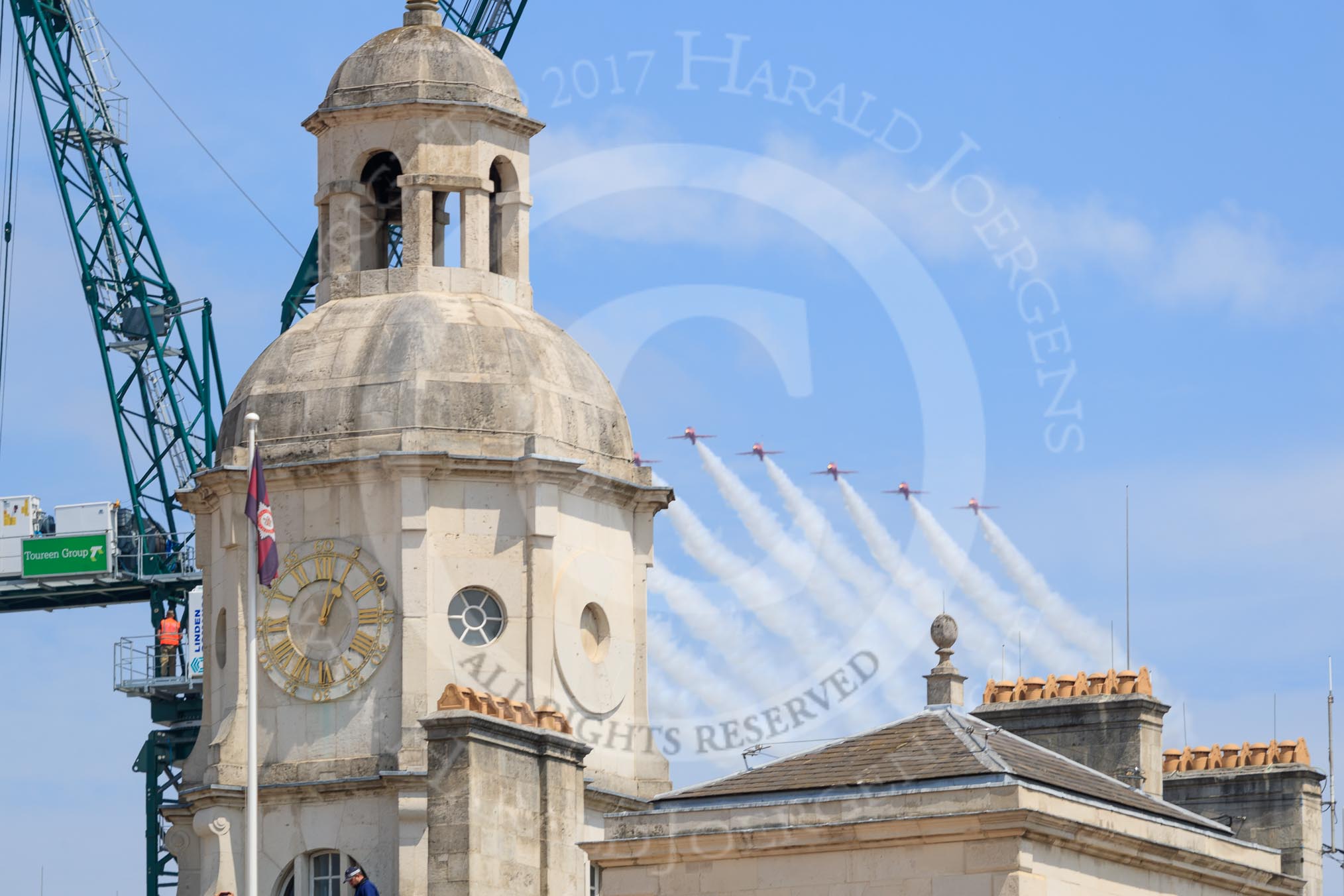 during Trooping the Colour {iptcyear4}, The Queen's Birthday Parade at Horse Guards Parade, Westminster, London, 9 June 2018, 13:02.