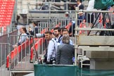Photographers on the Wolseley press stand before Trooping the Colour 2018, The Queen's Birthday Parade at Horse Guards Parade, Westminster, London, 9 June 2018, 09:08.