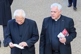 Two clergymen at Trooping the Colour 2018, The Queen's Birthday Parade at Horse Guards Parade, Westminster, London, 9 June 2018, 09:45.