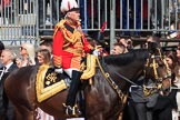 during Trooping the Colour {iptcyear4}, The Queen's Birthday Parade at Horse Guards Parade, Westminster, London, 9 June 2018, 10:59.