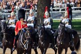 during Trooping the Colour {iptcyear4}, The Queen's Birthday Parade at Horse Guards Parade, Westminster, London, 9 June 2018, 11:03.
