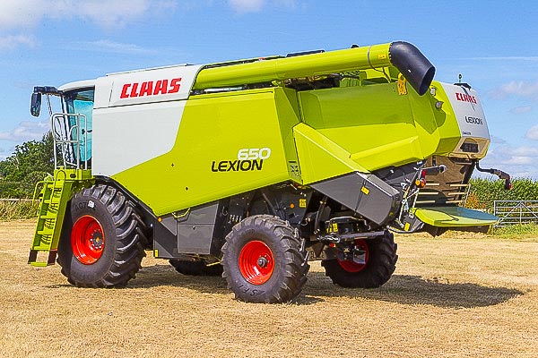 Claas Lexion 650 Combine Harvester during the photography work for an interactive panorama of the cabin