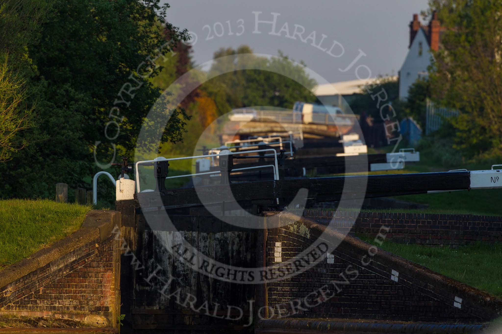 BCN Marathon Challenge 2013: Ryders Green Locks on the Walsall Canal, here looking from lock 6 towards lock 1-5, with a long lens compressing the distances between the locks..
Birmingham Canal Navigation,


United Kingdom,
on 25 May 2013 at 20:01, image #309