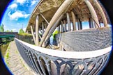 BCN Marathon Challenge 2013: On the Stewart Aqueduct that carries the Old Main Line over the New Main Line. On the left, a railway bridge spans the Old Main Line, with the M5 motorway above..
Birmingham Canal Navigation,


United Kingdom,
on 25 May 2013 at 09:50, image #127