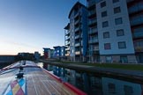 BCN Marathon Challenge 2013: NB "Folinious Mongoose", on the second day of the BCN Marathon Challenge, at first daylight, on the way to the end of Walsall Town Wharf. On the right the modern Waterfront South housing delevopment at Charles Street..
Birmingham Canal Navigation,


United Kingdom,
on 26 May 2013 at 04:49, image #332