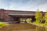 BCN Marathon Challenge 2013: Anglsey Wharf Bridge, carrying the M6 motoway over the Anglesey Branch of the Wyrley & Essington Canal, followed by Burntwood Road Bridge..
Birmingham Canal Navigation,


United Kingdom,
on 26 May 2013 at 11:04, image #401