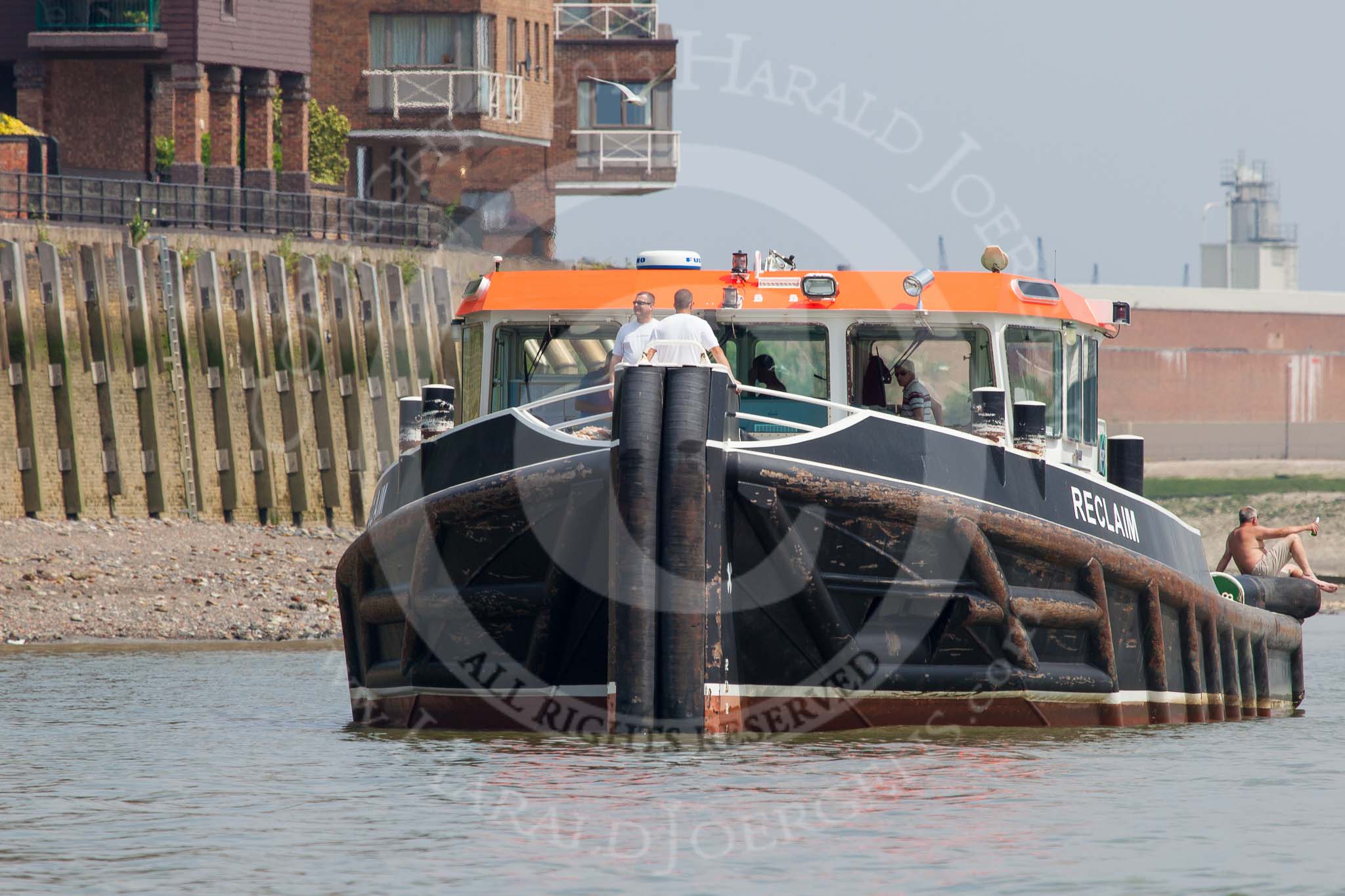 TOW River Thames Barge Driving Race 2013: Tug "Reclaim" before the start of the race..
River Thames between Greenwich and Westminster,
London,

United Kingdom,
on 13 July 2013 at 12:23, image #75