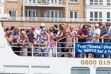 Photo 1307131240595D23772HaraldJoergens TOW River Thames Barge Driving Race 2013: Spectators on board of pleasure boat "Golden Jubilee" by Capital Pleasure Boats (www.cpbs.co.uk)..
River Thames between Greenwich and Westminster,
London,
United Kingdom,
on 13 July 2013 at 12:41, image #163