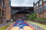 BCN Marathon Challenge 2014: Birmingham & Fazeley Canal, Farmers Bridge Locks: The canal continues, behind the lock, under Livery Street Bridge and the much later built railway bridge..
Birmingham Canal Navigation,


United Kingdom,
on 23 May 2014 at 15:01, image #37