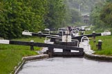 BCN Marathon Challenge 2014: Looking down the Perry Bar Locks on the Tame Valley Canal from the pond between locks 6 and 7, with the M6 motorway in the background.
Birmingham Canal Navigation,


United Kingdom,
on 24 May 2014 at 14:02, image #122