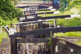 BCN Marathon Challenge 2014: Approaching the eight Riders Green Locks on the Walsall Canal - distances compressed by the use of a long lens.
Birmingham Canal Navigation,


United Kingdom,
on 24 May 2014 at 16:29, image #161