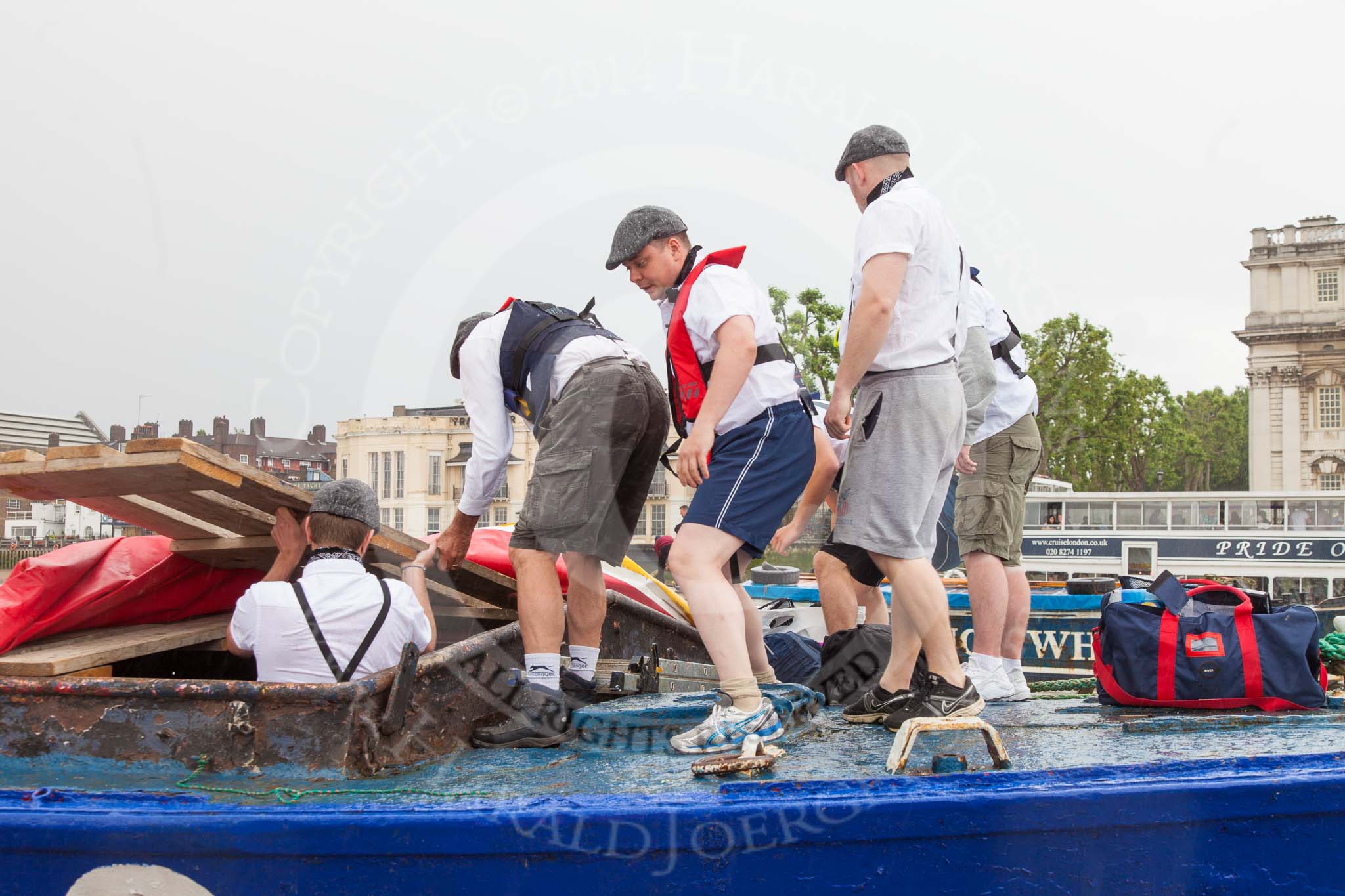 TOW River Thames Barge Driving Race 2014.
River Thames between Greenwich and Westminster,
London,

United Kingdom,
on 28 June 2014 at 11:20, image #12